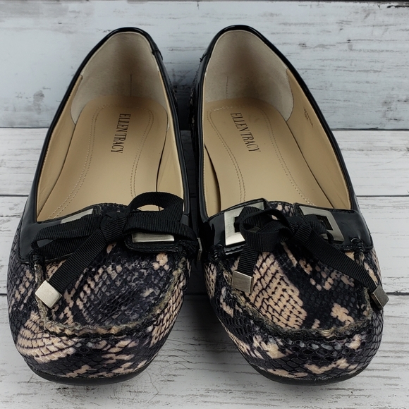 272git Ellen Tracy WANDA snakeskin embossed loafers - Picture 10 of 10
